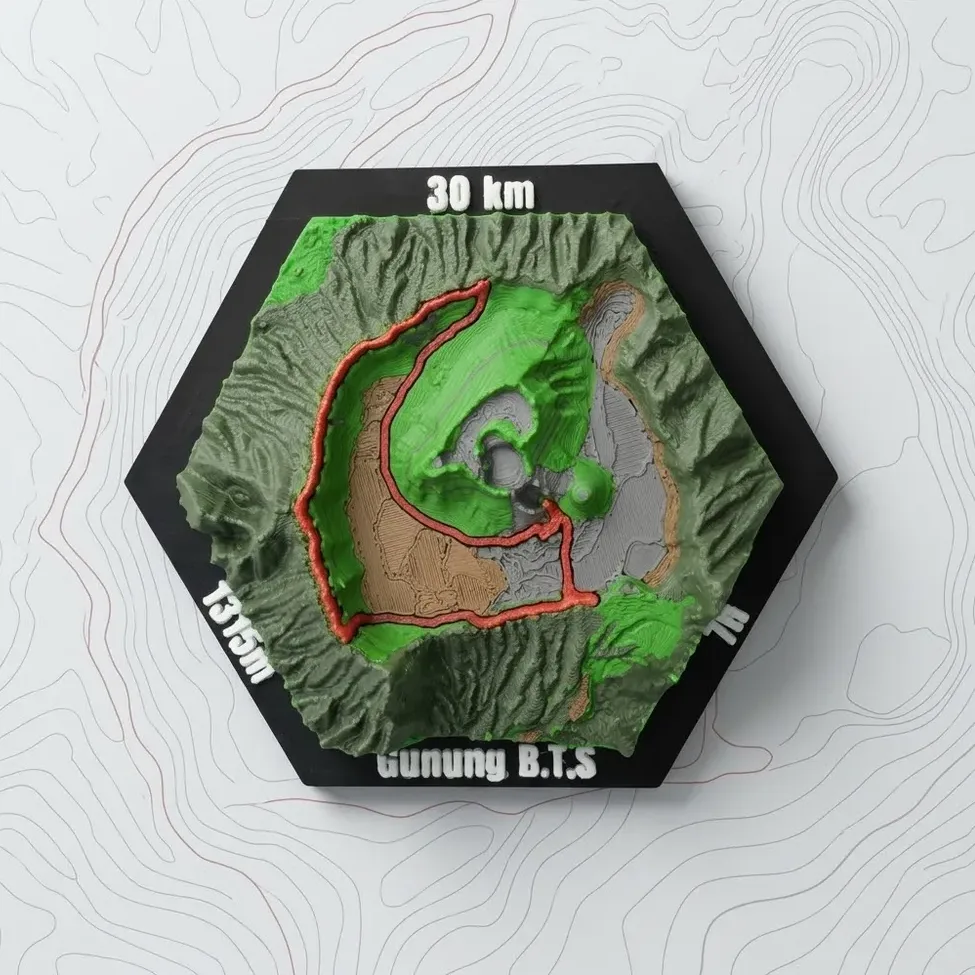 Strava route tile oktagon 15 cm, 5 warna